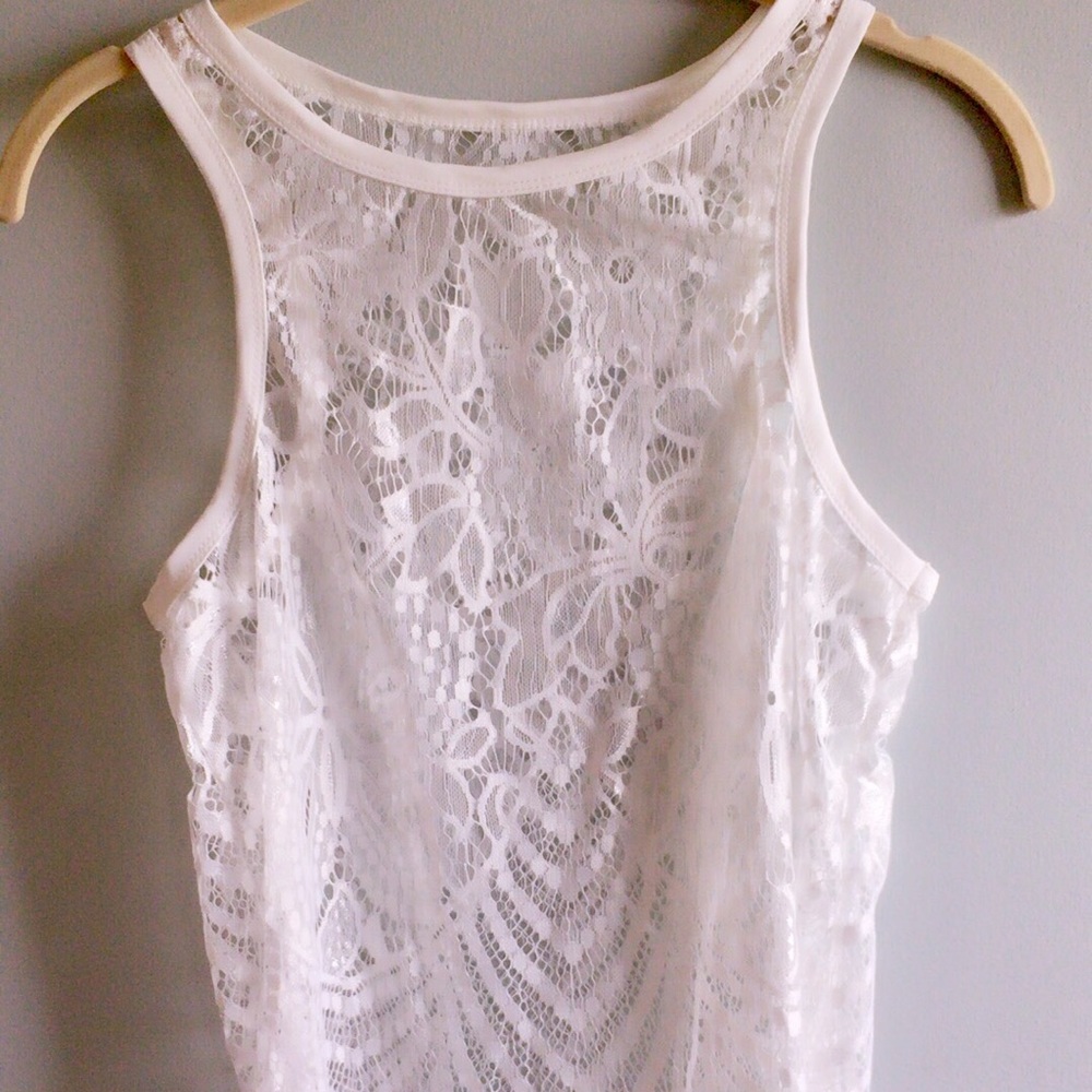 Sexy Beach White Lace Cover Up Summer Backless